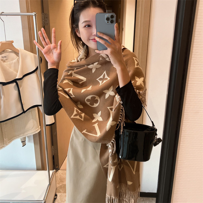 Cashmere Scarves Women Designer Luxury Fashion Pashmina High Quality Winter Warm Wraps 70*200cm Unisex Casual Trendy Shawls-image-924619630