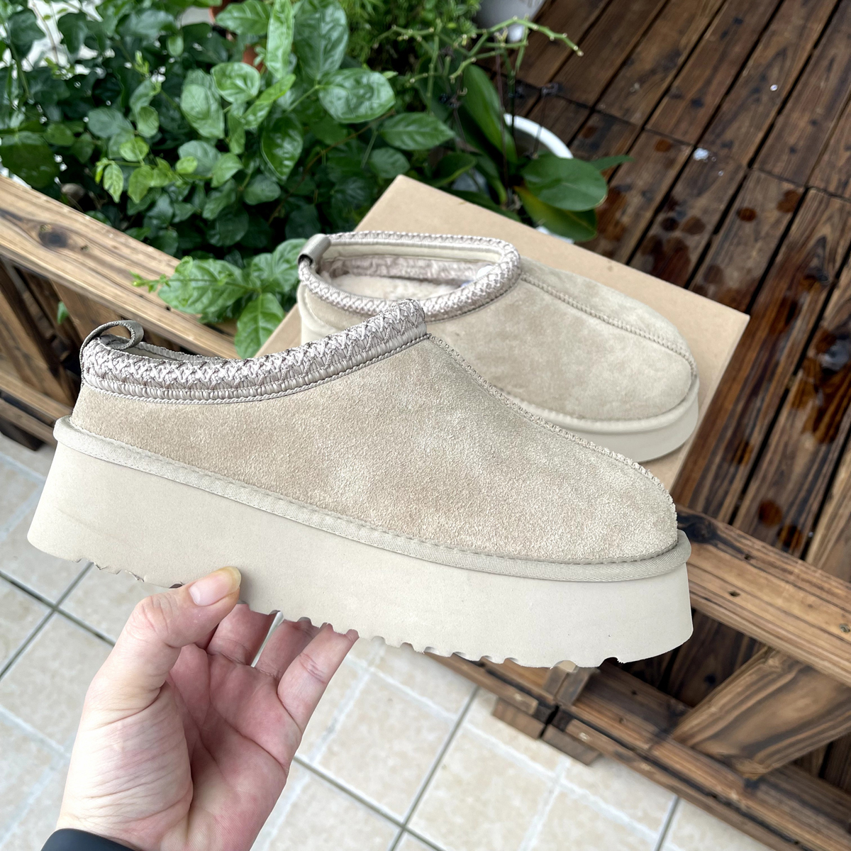 Tasman Pantoufles En Fourrure De Châtaigne Diapositives En Peau De Mouton Shearling Tazz Nouvelles Mules Femmes Hommes Ultra Mini Plateforme Botte Chaussures À Enfiler En Daim Confort Supérieur Automne Hiver