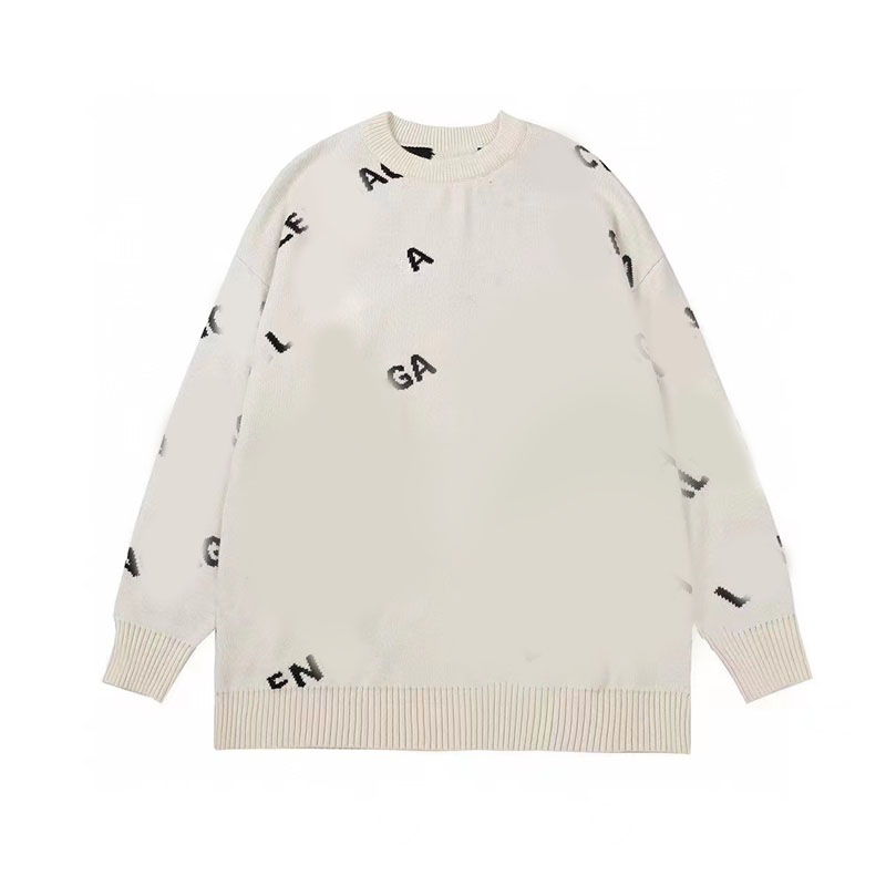 dapu Crew Neck Sweater Loose fit Classic jacquard lettering for a statement