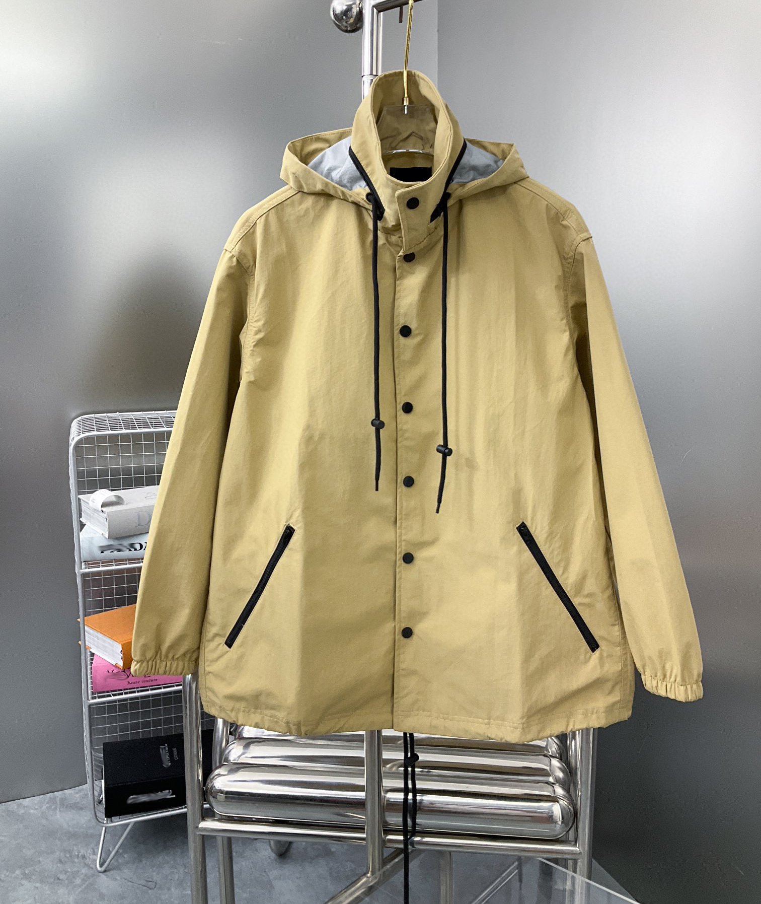 Men's plus size Outerwear & Coats Water Resistant Quick Dry Thin Skin Windbreaker Hoodies Sun Proof Jackets Reflective SIZE S-xL 244g