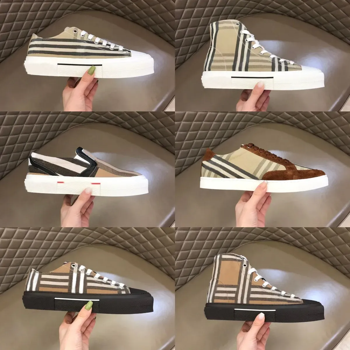 2023New Designer Casual Shoes Men Sneakers Check Cotton Sneaker Vintage Platform Trainers Classic Stripes Trainers Print Low-top Shoe Leather Can-image-901396948