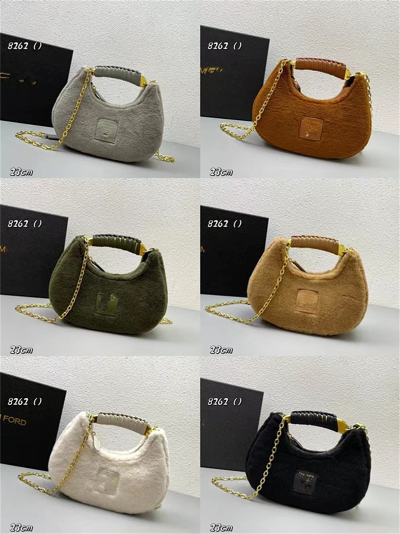 2023 luxury handbag designer crossbody tabby Plush bag Tom-Fords shoulder bag for women genuine leather female fashion lady cross body bag new style