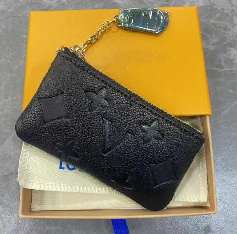 2026 Top Quality style travel with Designer purse Fashion Womens Men Key Ring Credit Card Holder Coin Purse Luxury Mini Wallet Bag Charm Brown Canva