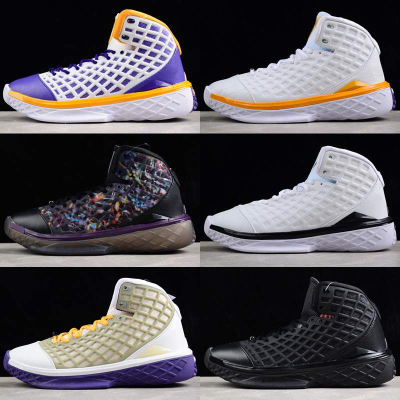 2023 Black Mamba 3 Lakers MVP Blanc Violet Maïs Hommes Chaussures de basket-ball 3s Orca Blanc Noir Misery MVP Baskets Sport Chaussure de plein a