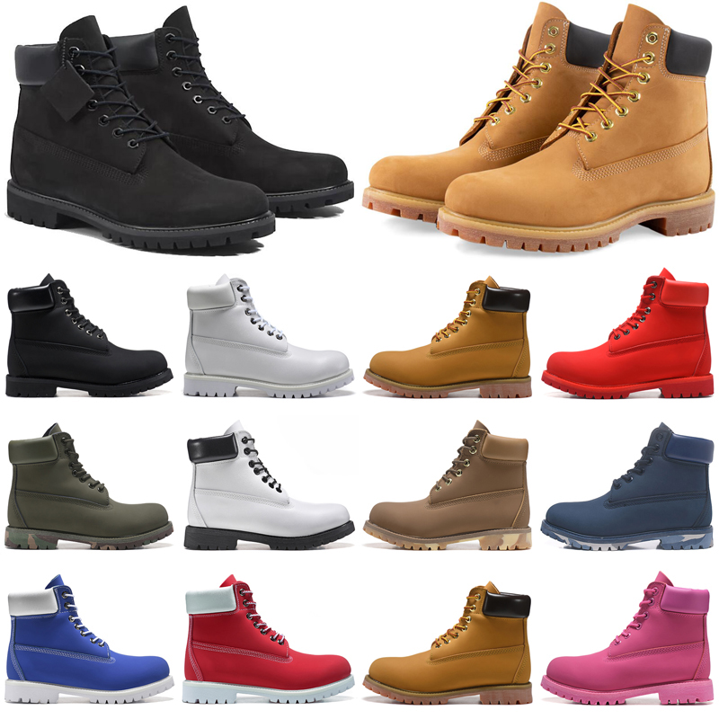 Designer martin boots timber chestnut land booties for men women over the knee winter womens platform Bottes heels