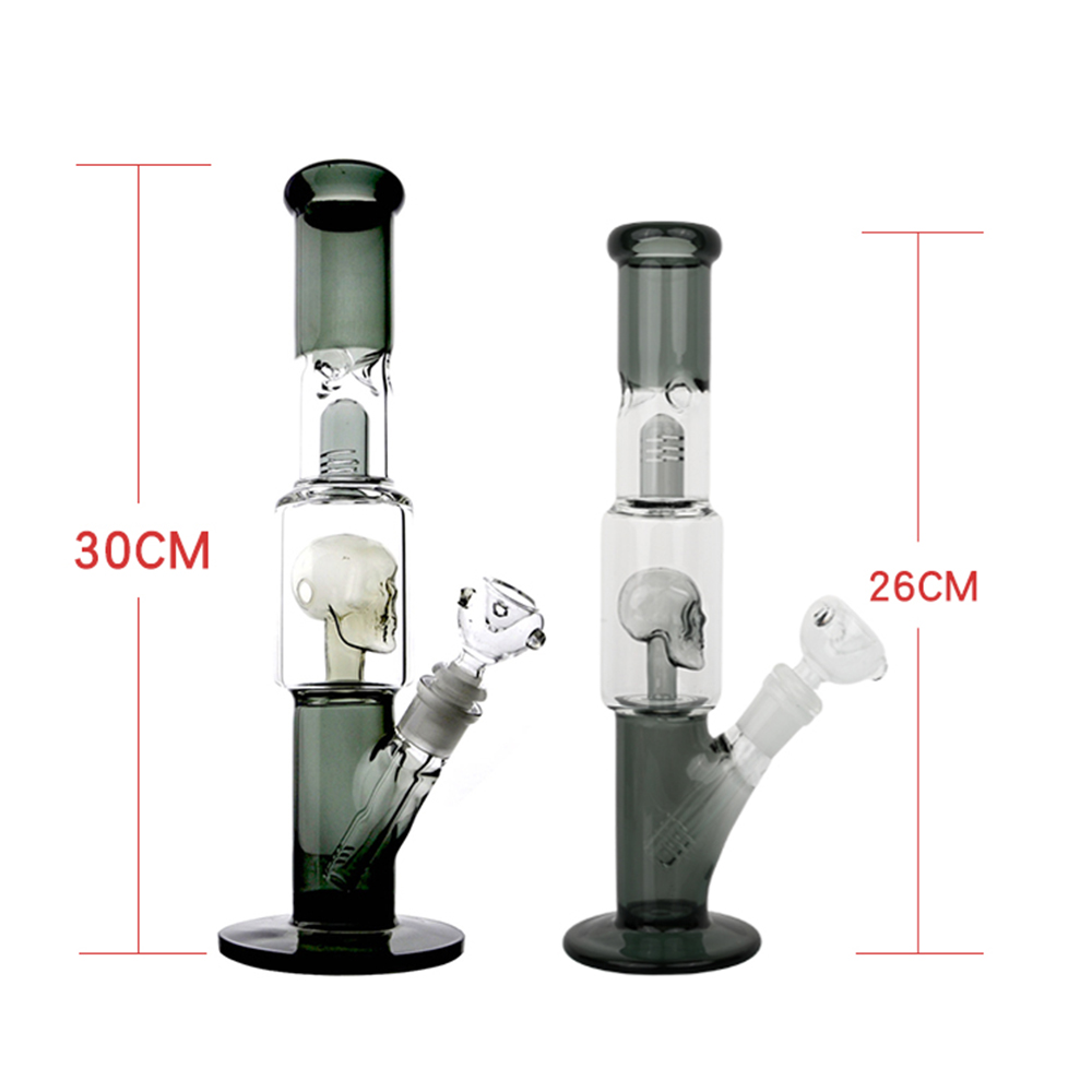 Gros nouveau crâne verre Bong Triple chambre crâne par Bong fumer des conduites d'eau/tuyaux de narguilé en verre avec petite et grande taille