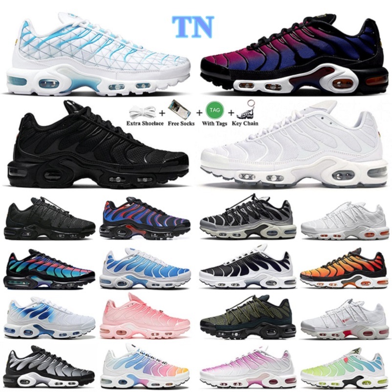 Designer TN Plus Chaussures de course Hommes FC Barcelone Marseille Blanc Noir Anthracite Dusk Baltic Blue University Femmes Baskets respirantes