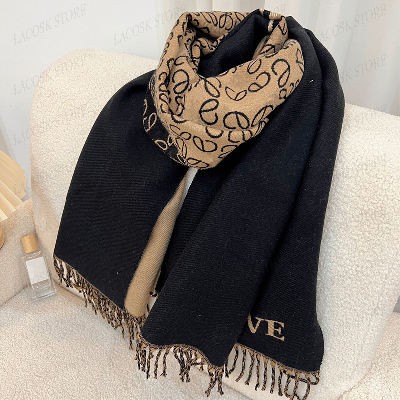 Double Cashmere Scarf Men Woman Winter Keep Warm Scarfs Different Style Ladies Luxury Shawls Unisex Designer Scarves Christmas Gift with Box-image-901781662