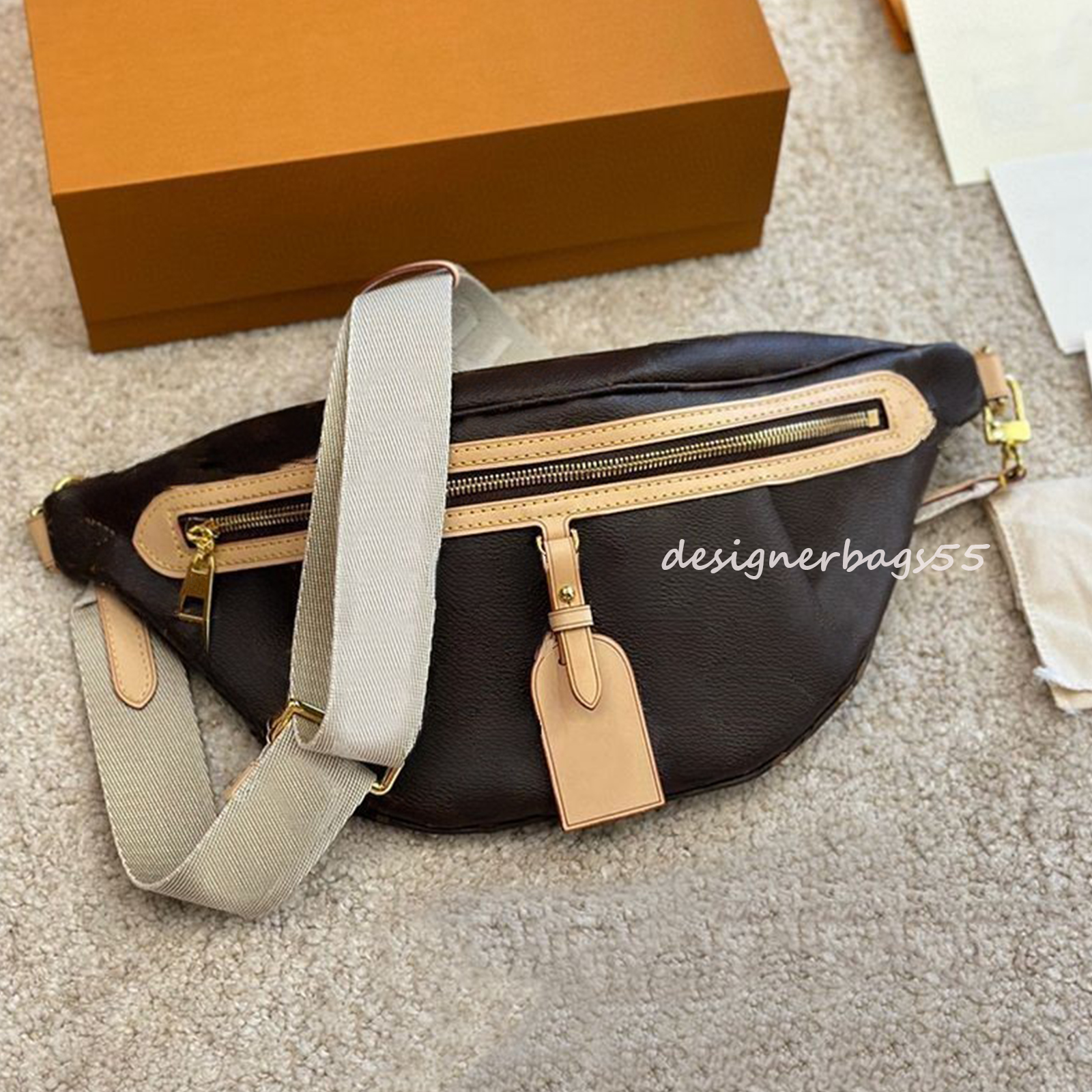 Sacs à bandoulière de concepteur Femme Taille Sac de poitrine 2024 Mode Bumbag Poche de haute qualité Fermeture à glissière Homme Messenger Sacs