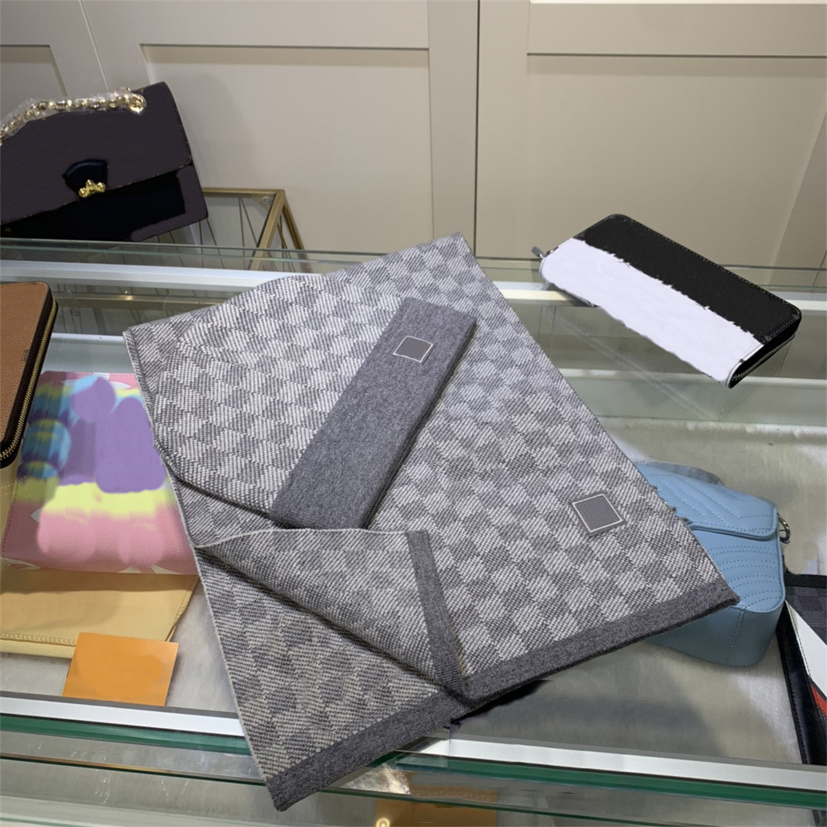 Scarf Hat Set For beanies Men Women Winter 2 Piece Gloves Caps Shawl Hats Scarves bonnet pour hommes Wool Fashion Beanie Wrap Scarfs Box-image-901745204