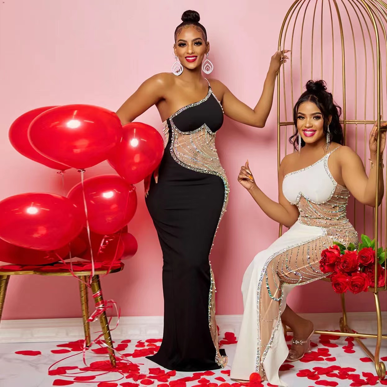 Gorgeous One Shoulder A Line Prom Dress Tulle Hand Made Flowers Plus Size Party Evening Gowns Beaded Crystals Tulle Plus Size Evening Graduation-image-901721958