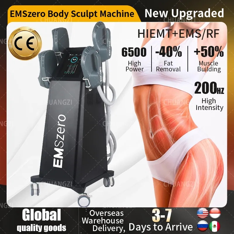Nouvel an EMSZERO articles de beauté Neo 6500W 14 Tesla Hi-emt haute puissance 4 poignées NEO sculpter le corps EMS stimuler les muscles dls-emsl