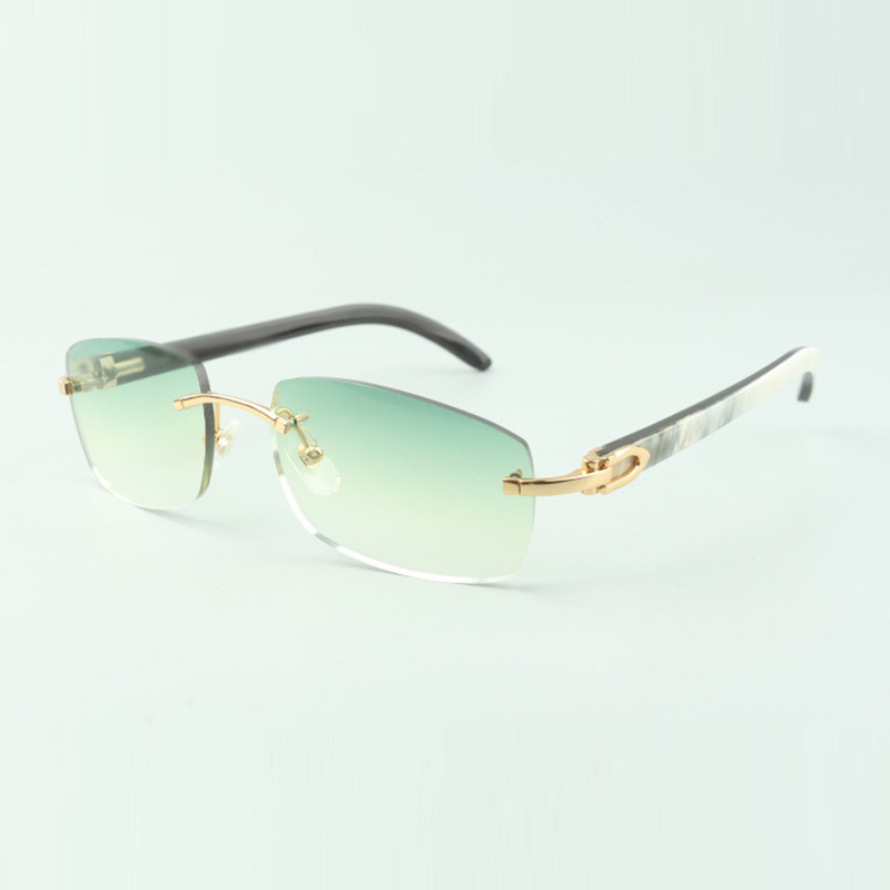 Designer classic buffs sunglasses 3524026 with black mixed horns legs glasses, Direct sales, size: 56-18-140 mm-image-905292168