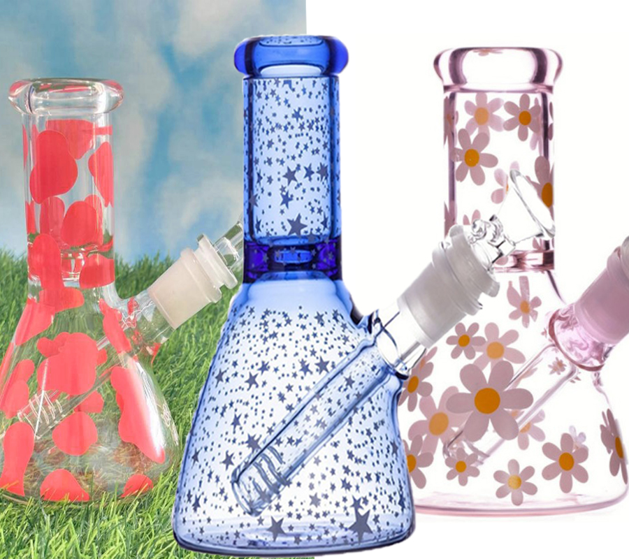 mini bong hookahs glass beaker bongs oil dab rig rigs smoking pipe-image-732015290