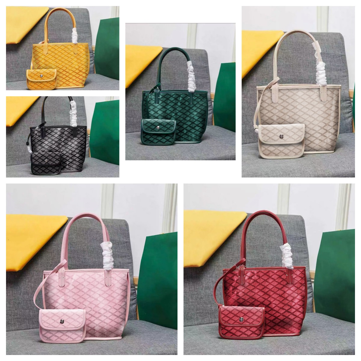 New Fashion Luxurys Designers goyar tote bag womens men Wallets wholesale double sided shopping totes hangbag pochette Hobo leather Shoulder Bags-image-822522093