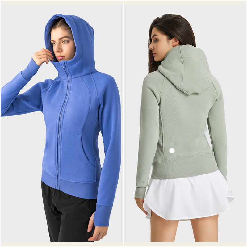 028 Womens Exercise Fiess Wear Yoga Outfit Hoodies Sportswear Outer Jackets Outdoor Apparel Casual Adult Running Long Sleeve Hooded Free shipping-image-1067694459