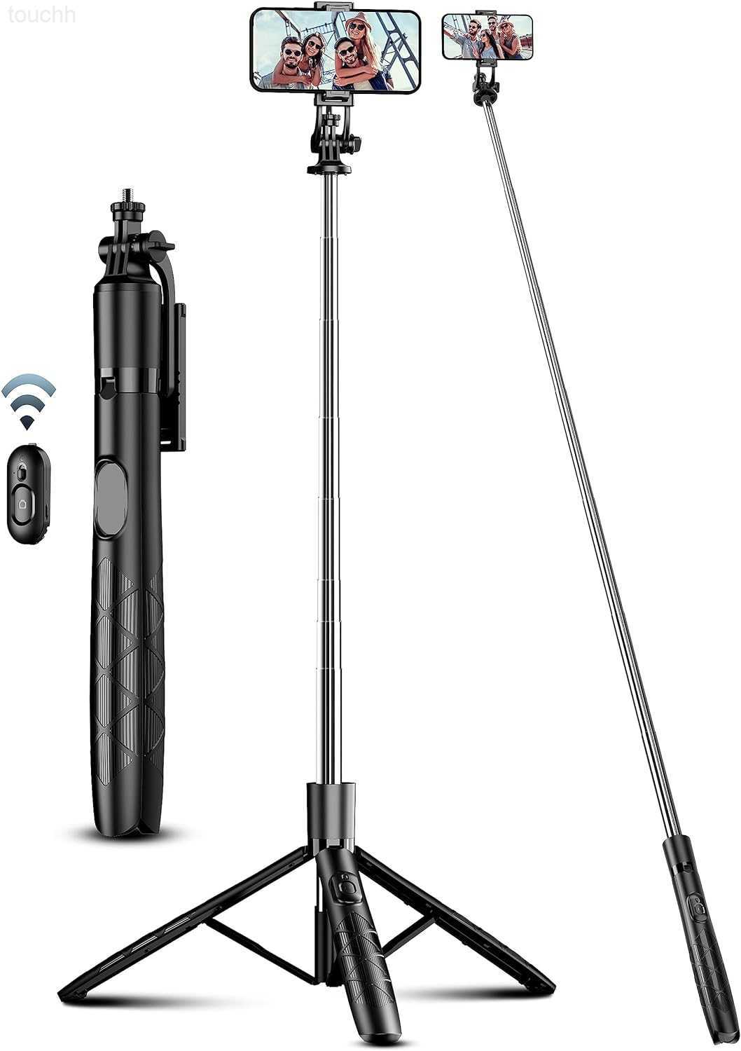 Selfie Monopods 71P honeT ripodS e lfieSt ickAll inO ne Ext endableCel lPho neTri podwit hWir elessRem oteTrip odStan dfori Pho neTrav e lTripo d-image-902059580