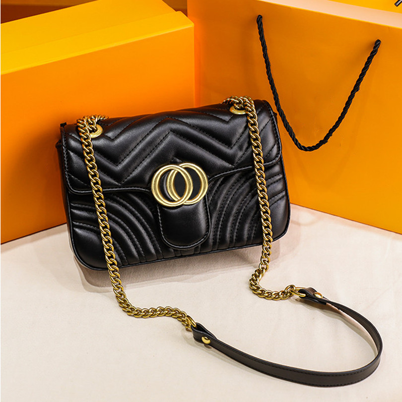 Top Quality 5colors Famous brand women designer Shoulder bag leather chain bag Cross body Pure color womens handbag crossbody bag purse