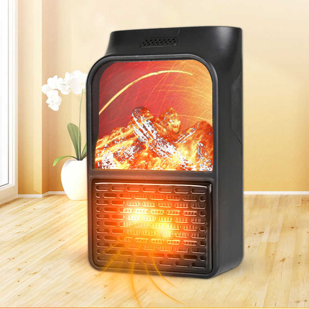 Home Heaters Flame Fireplace Heater Room Portable Electric Heater Plug in Wall Stove Mini Household Radiator Remote Warmer Machine For Winter HKD-image-902246693