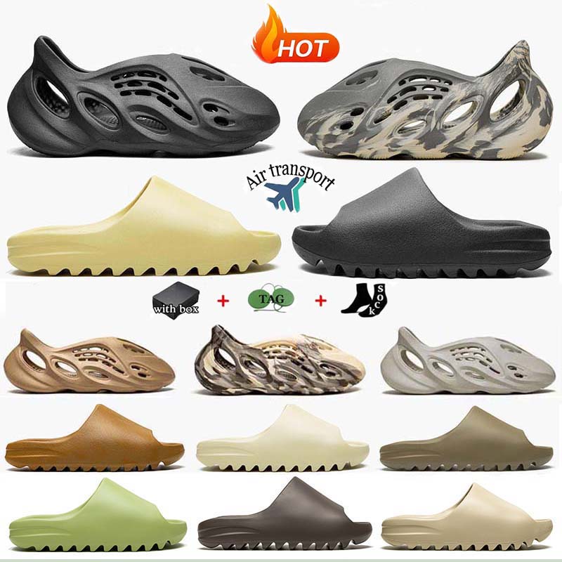 Sandals Slides Slippers Shoes Fashion Trainers Slider Slippers Bone White Resin Desert Sand Designer Beach random with box 