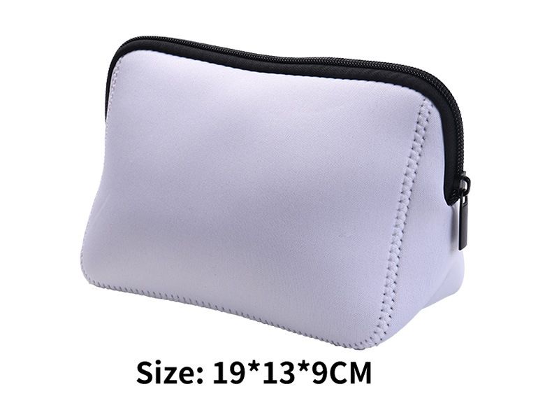 Sublimation Neoprene Storage Bag Blank DIY Women Handbags Waterproof cosmetic bags With Zipper for Adults Kids 1025