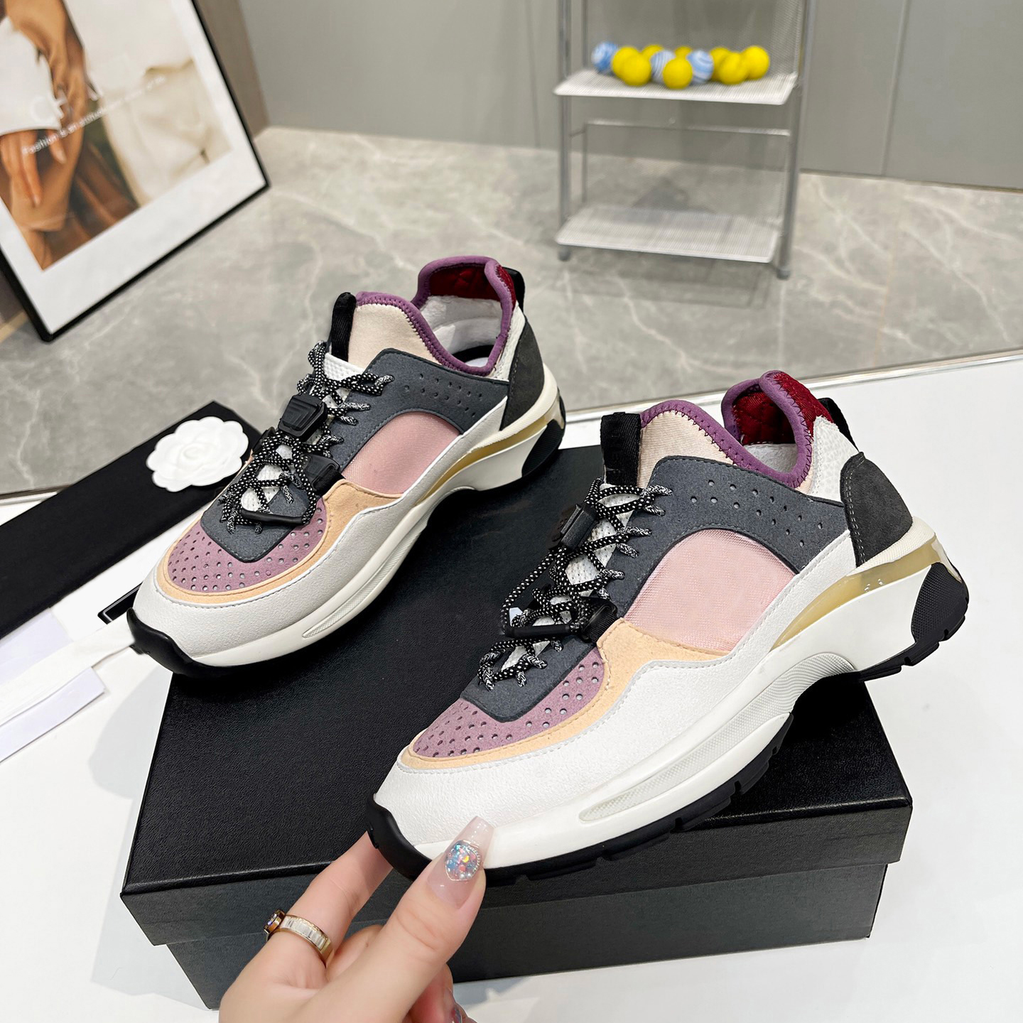 Trainer Casual Shoes Top Quality Designer Sneaker Vintage Suede Leather Overlays Fashion Platform Mens Womens Sneaker Stylist Outdoor Leisure Cou-image-902326957