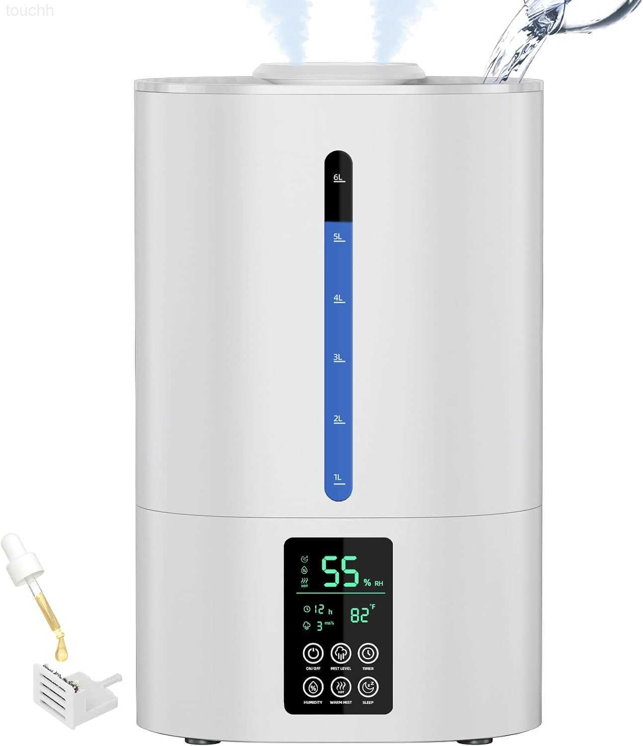 Humidifiers 6L Humidifiers for Bedroom Large Room HomeC oola ndW armH umidifiersf orB abya ndP lantsM istT opF illD eskH umidifiersE ssentialO il-image-902556133