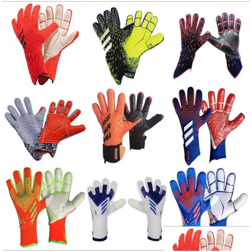 Cross-border hot selling silicone rubber waterproof anti-skid gloves latex adult childrens football goalkeeper gloves