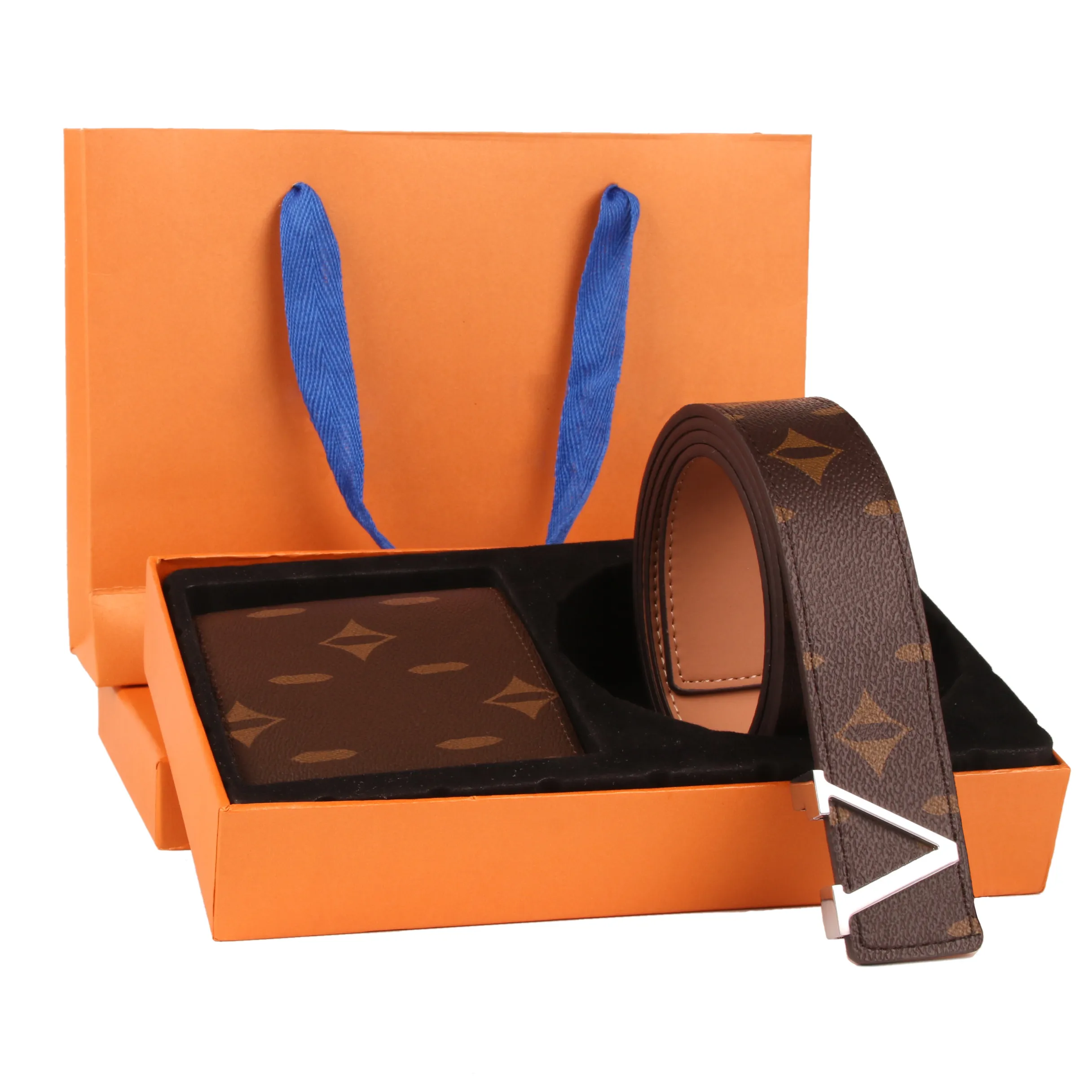 New Belt purse set Designer luxury brand men&#039;s and women&#039;s belt width 3.8cm belt box-image-912128514