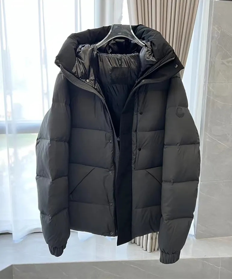 Manteau homme hiver doudoune courte épaisse chaude grande fourrure veste d'hiver Parka homme à capuche brillant manteau court coupe cintrée doudo