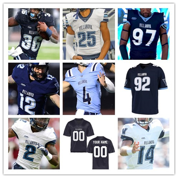 NCAA College Villanova Wildcats Football Jersey Connor Watkins James Mott Jalen Jackson DeeWil Barlee Rayjuon Pringle Jaylan Sanchez Shane Hartze-image-902652433