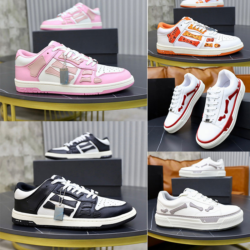 Skel top low Sneakers Women Mens designer Side solid Patchwork pattern Exclusive elaborate shoes Top calfskin Sneakers Couple Chaopai Shoes 19184-image-902621459