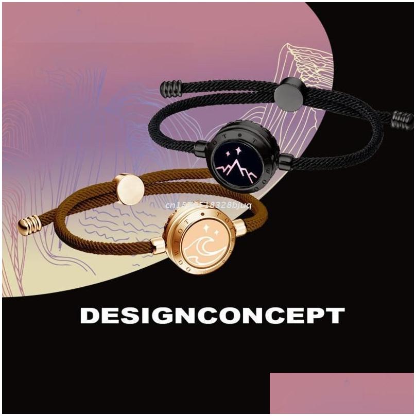 Earrings & Necklace Dropship Long Distance Couple Smart Bracelet Bluetooth-compatible ConnectionEarrings