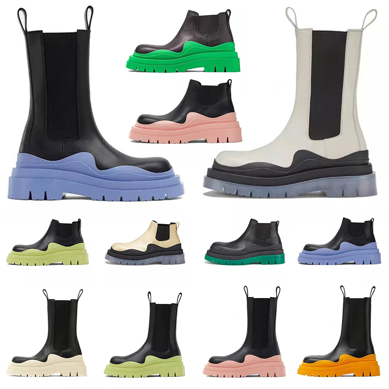 Boots bottega shoes Tire Chelsea Platform tall boots Bottes designer winter women over the knee Luxury Martin Ankle Wave Outsole Elastic sdfdsfsd-image-902583446