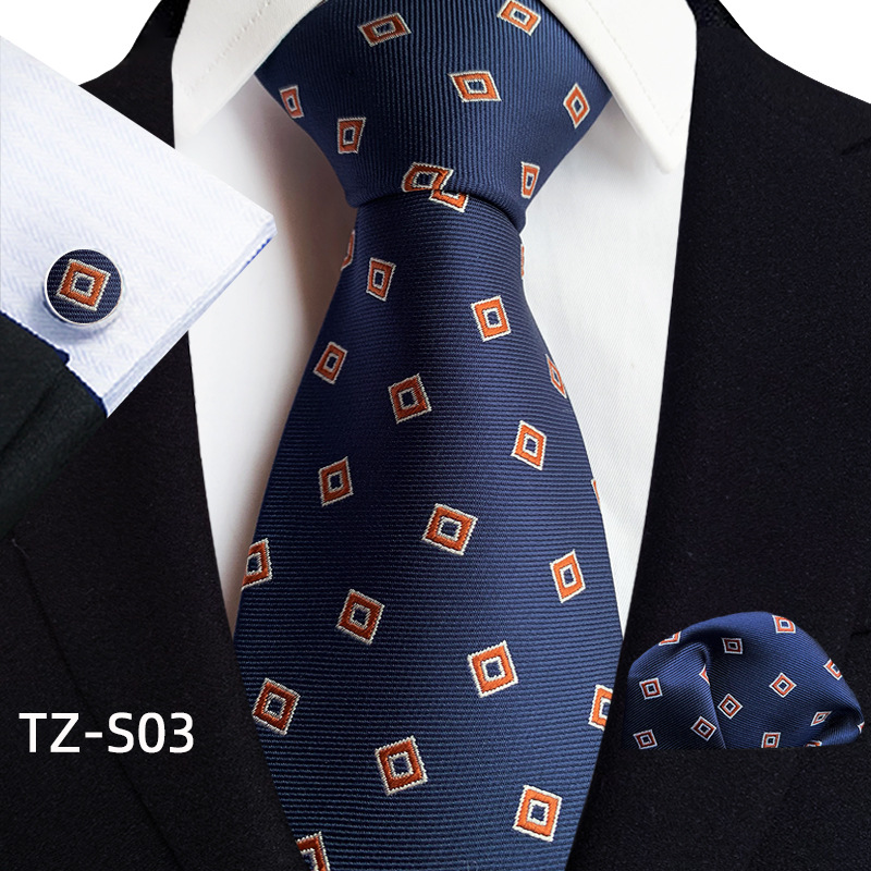 Hi-Tie Silk Men Tie Set Floral Yellow Gold Ties and Handkerchiefs Cufflinks Set Men's Wedding Party Suit Fashion Neck Tie C-3053 Y1229-image-748876331