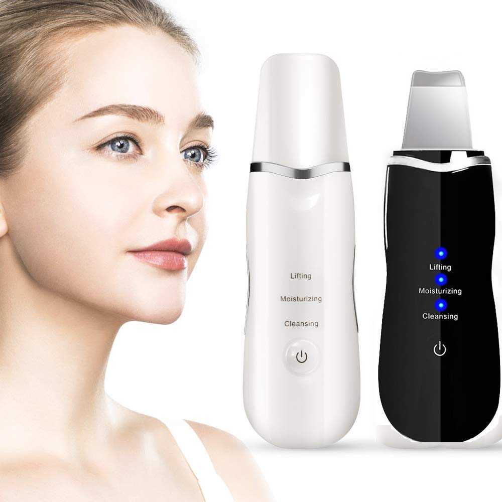 Electric Face Scrubbers Skin Scrubber Rechargeable Ultrasonic Cleaner Electric Shovel Blackhead Remover Face Cleansing Machine Skin Peeling Remov-image-904238134
