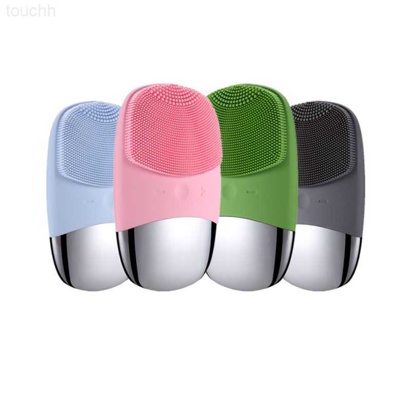 Electric Face Scrubbers Electric Silicone Facial Cleansing Brush Sonic Vibration Face Washing Deep Pore Cleaning Device Skin Massager IPX7 Waterp-image-904223738