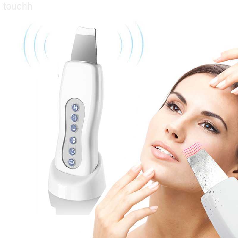 Electric Face Scrubbers Ultrasonic Skin Scrubber Deep Facial Cleaner Ion Acne Blackhead Remover Peeling Shovel Cleaner Facial Massager Face Lift-image-904224145