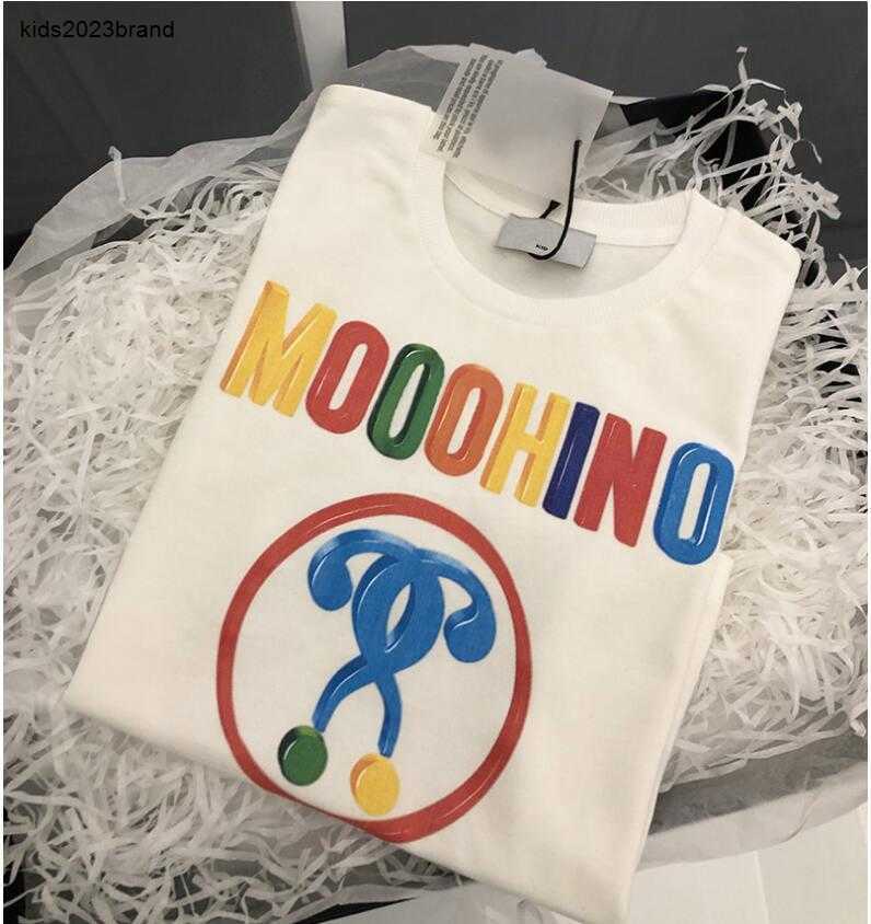 Summer Children&#039;s Short Sleeve Tops Kids Letters Design t shirts Boys Tees Girls Colorful Embroidery Pattern T-shirts 90-130cm Age 1-10T-image-903121654