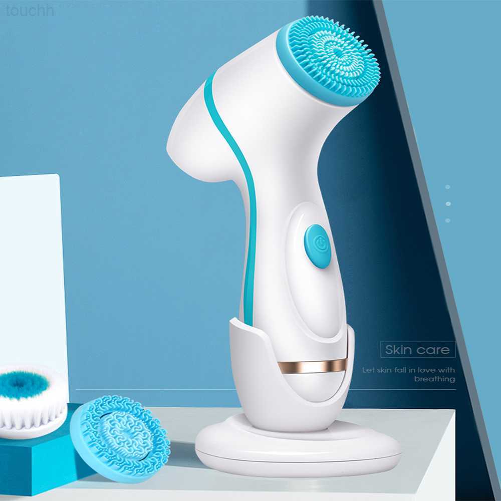 Electric Face Scrubbers Facial Cleansing Brush Sonic Nu Face Spin Brush Set Galvanica Facial Spa System For Skin Deep Cleaning Remove Blackhead M-image-904238068