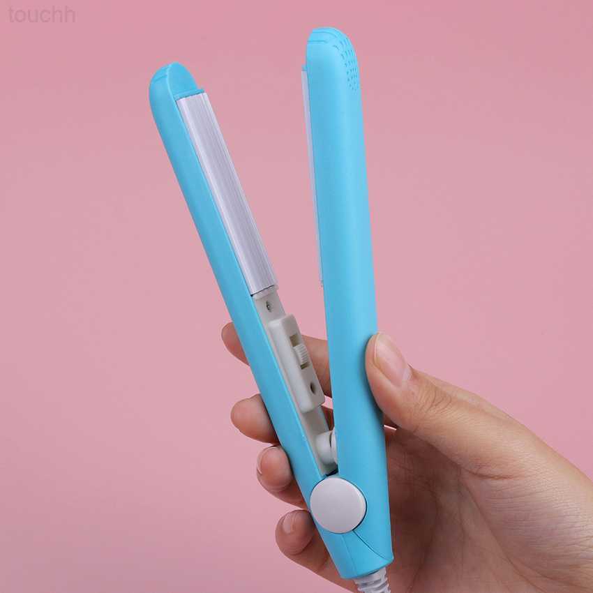 Hair Curlers Straighteners 1PC Mini Hair Iron Pink Corrugated Plate Electric Curling Iron Curl Modelling Tools Mini Hair Straightening Corrugated-image-902900991