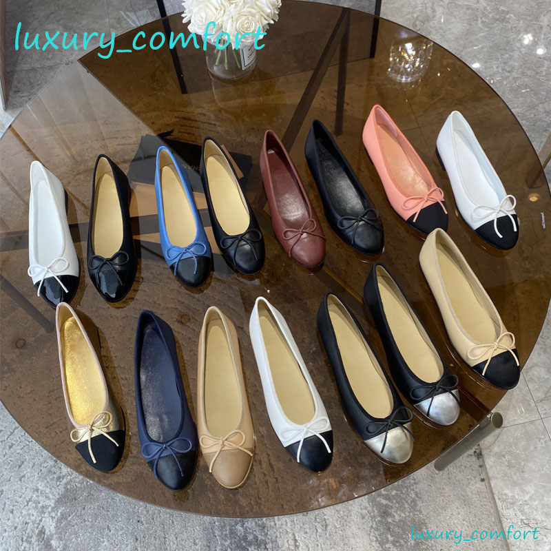 Designer Ballet Flat Genuine Leather woman Loafers Casual Shoes size 35-42 Designer Shoes Wedding Party Designers Luxury Top Quilty Velvet Season-image-902878339