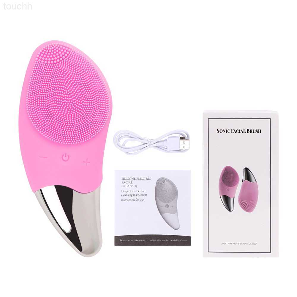 Electric Face Scrubbers Mini Electric Face Cleanser Silicone Face Cleansing Brush Electric Facial Cleanser Skin Deep Washing Massage Brush Skin C-image-904226159