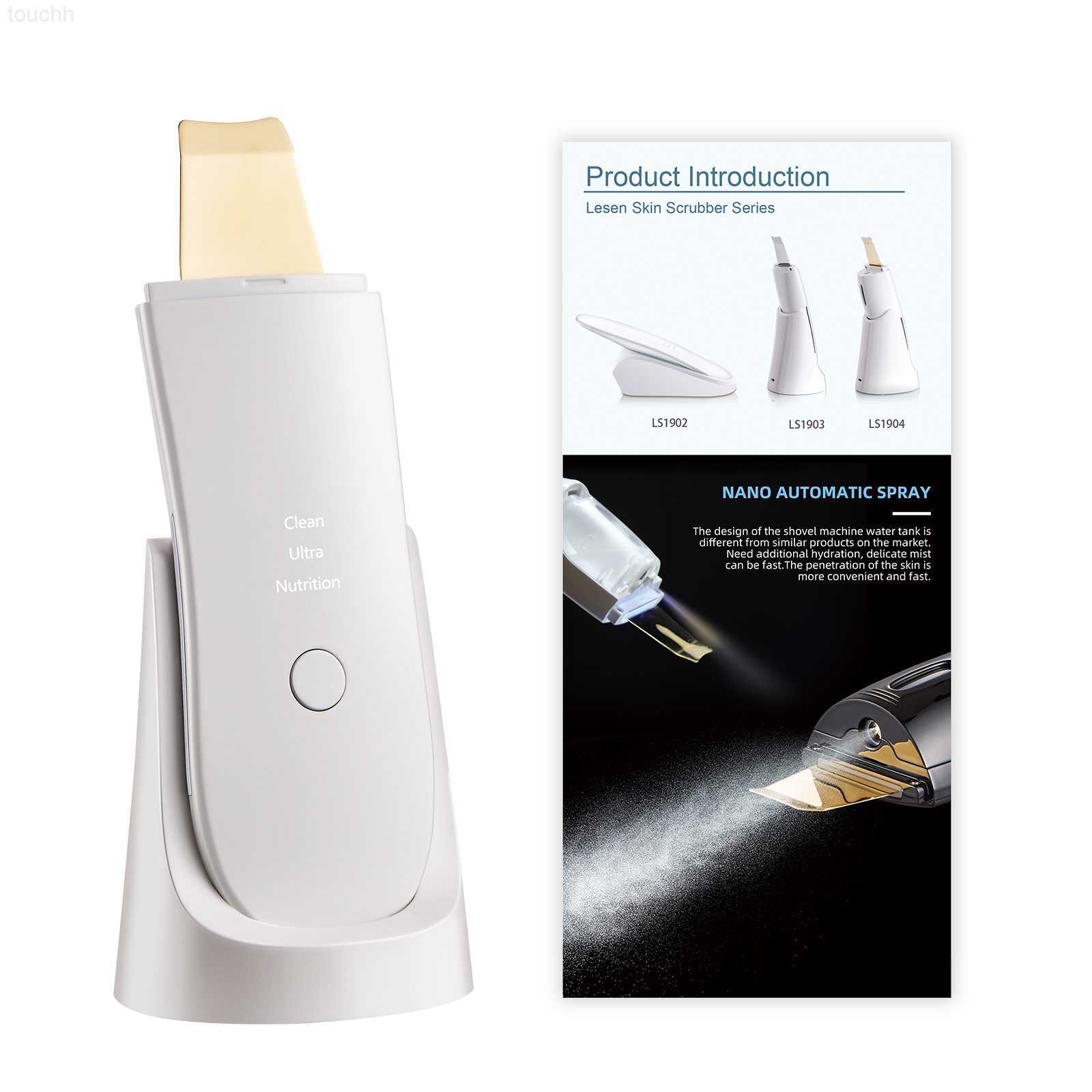 Electric Face Scrubbers Wireless Ultrasonic Face Cleaner Skin Scrubber Ultrasound Vibration Lifting Massager Ultrasound Peeling Clean Tone Lift S-image-904238570