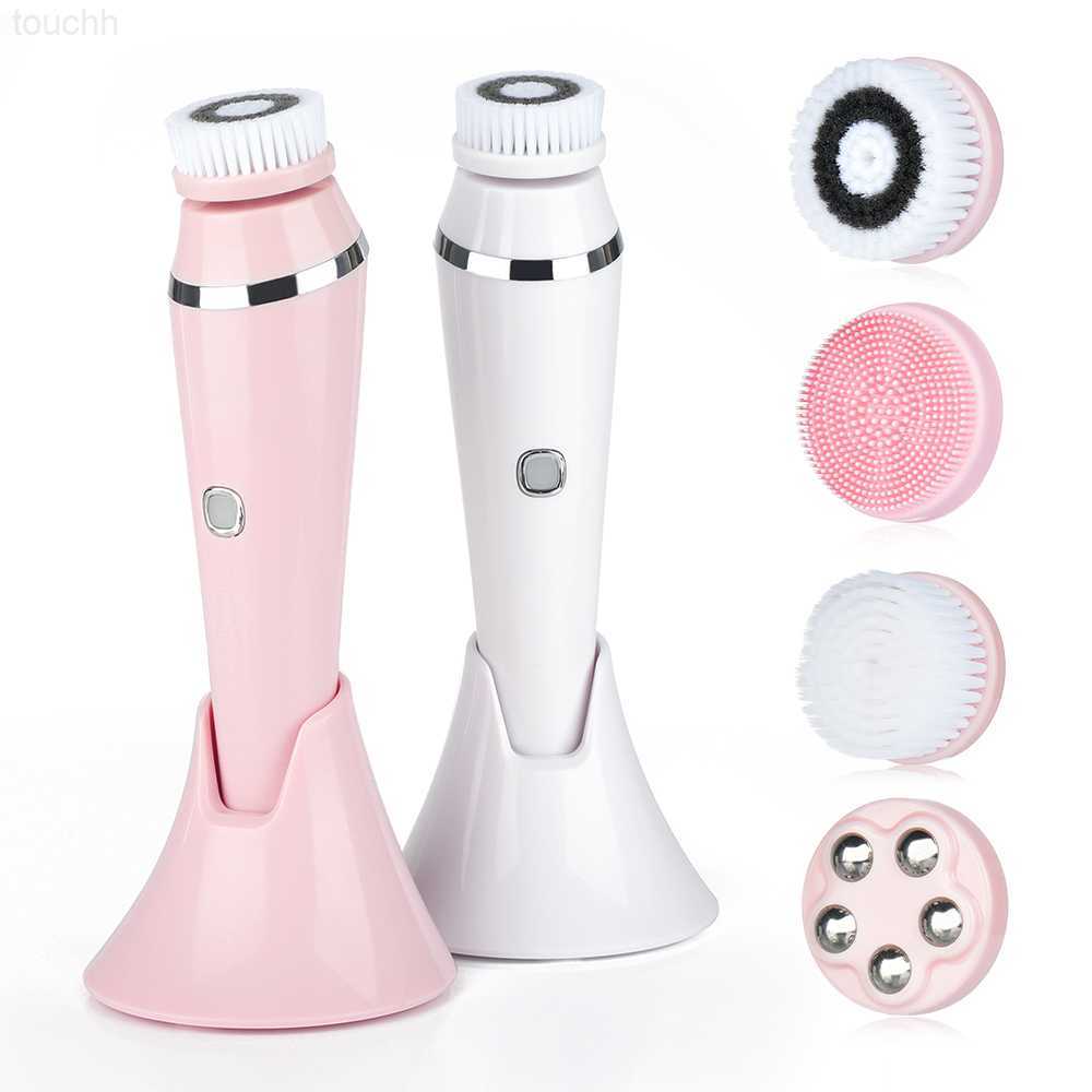 Electric Face Scrubbers Silicone Facial Cleaning Brush Acne Removal Face Massage Skin Care Electric Facial Cleanser Sonic Face Cleaning Blackhead-image-904225047
