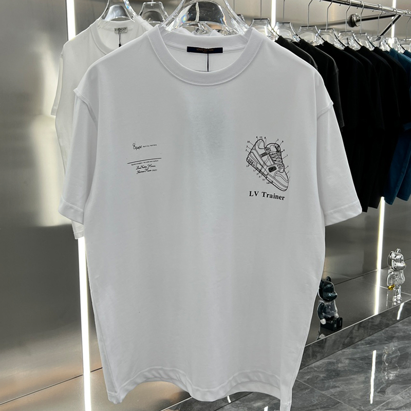 Dupe L V T-shirts for Men Women S-2XL Fashion Clothing Unisex Oversize Style With Dust Opp Bag-image-752784193