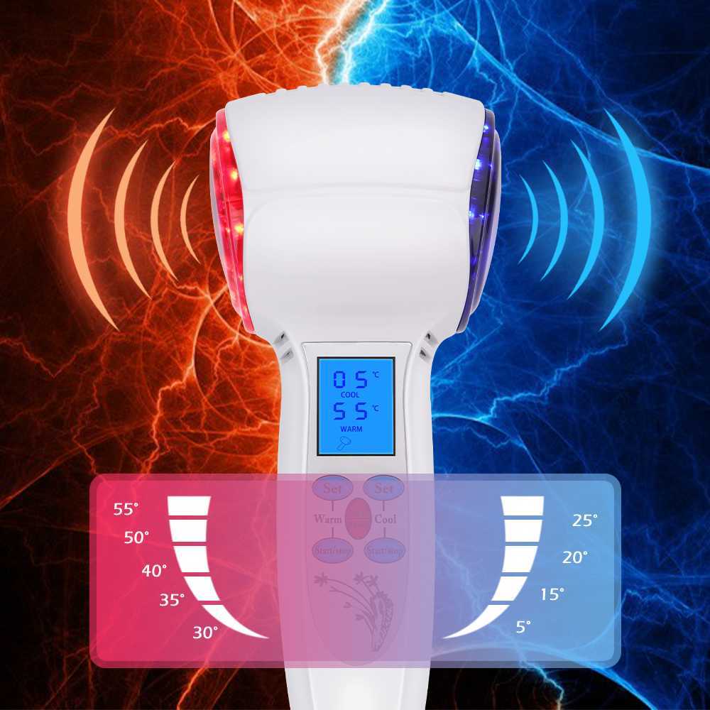 Electric Face Scrubbers Ultrasonic Cryotherapy Hot Cold Hammer Facial Lifting Shrink Pore Massager Face Blue Photon Acne Treatment Beauty Care Ma-image-904228627
