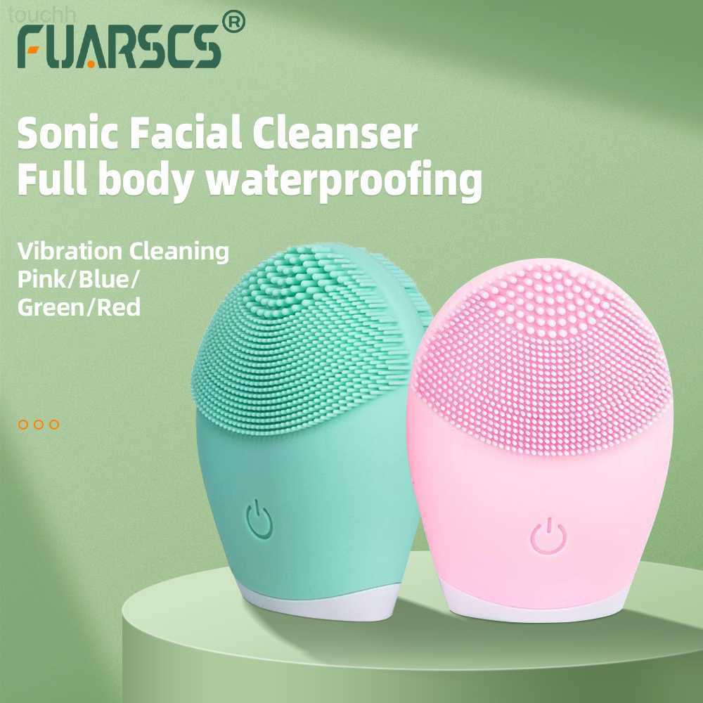 Electric Face Scrubbers Electric Silicone Facial Cleanser Vibration Sonic Face Skin Massager Skin Remove Blackhead Ultrasound Deep Pore Cleaning-image-904228982