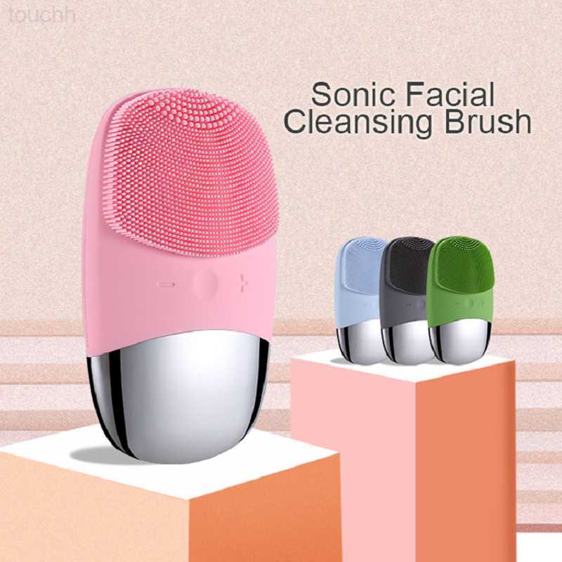 Electric Face Scrubbers Electric Silicone Facial Cleansing Brush Sonic Vibration Face Washing Deep Pore Cleaning Device Skin Massager IPX7 Waterp-image-904244809