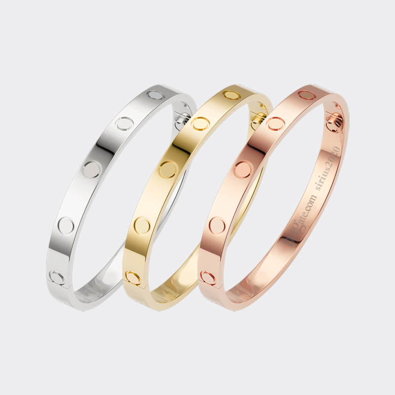 Designer Bracelet Love Bracelets Jewelry Designer for Women Titanium Steel Bangle Gold-Plated Never Fading Non-Allergic,Gold/Silver/Rose Gold; St-image-755222018